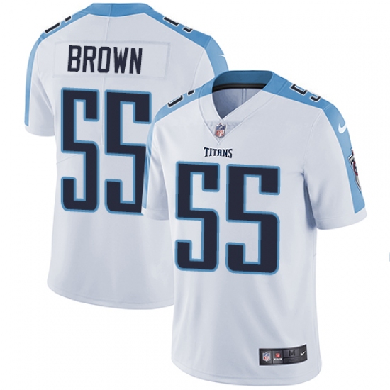 Youth Nike Tennessee Titans #55 Jayon Brown White Vapor Untouchable Limited Player NFL Jersey - Ujersey