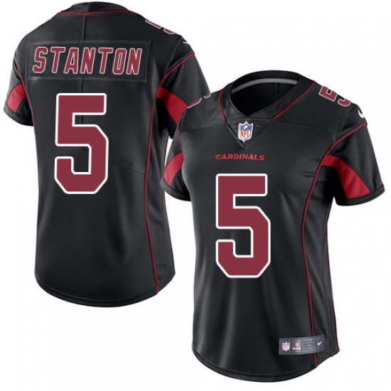 Women's Nike Arizona Cardinals #5 Drew Stanton Limited Black Rush Vapor Untouchable NFL Jersey - Ujersey