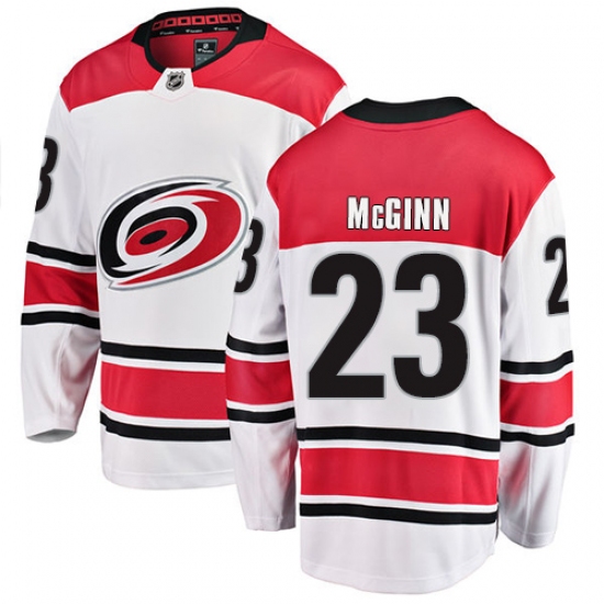 Youth Carolina Hurricanes #23 Brock McGinn Fanatics Branded White Away Breakaway NHL Jersey - Ujersey