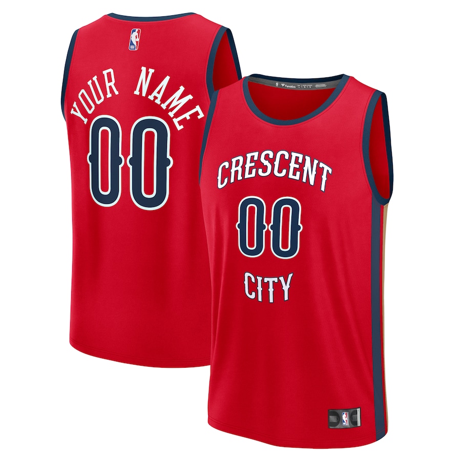 Youth New Orleans Pelicans Fanatics Red Fast Break Custom Replica Jersey - Statement Edition - Ujersey