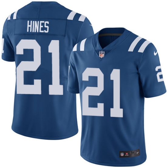 Youth Nike Indianapolis Colts #21 Nyheim Hines Royal Blue Team Color Vapor Untouchable Limited Player NFL Jersey - Ujersey