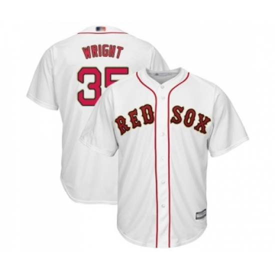 Youth Boston Red Sox #35 Steven Wright Authentic White 2019 Gold Program Cool Base Baseball Jersey - Ujersey