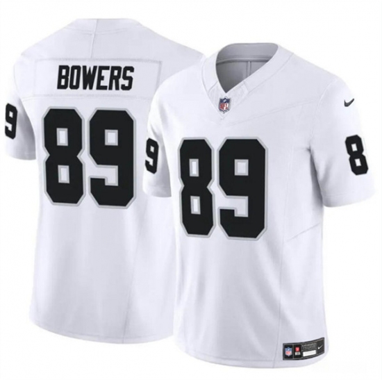 Men's Las Vegas Raiders #89 Brock Bowers White 2024 Draft F.U.S.E. Vapor Football Stitched Jersey - Ujersey