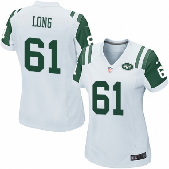 Women's Nike New York Jets #61 Spencer Long Game White NFL Jersey - Ujersey