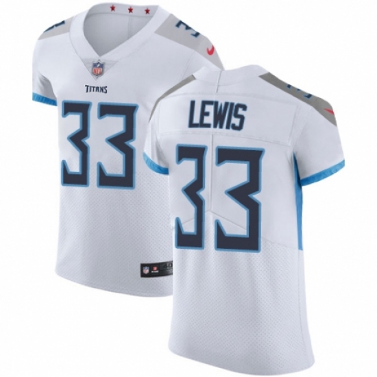 Men's Nike Tennessee Titans #33 Dion Lewis White Vapor Untouchable Elite Player NFL Jersey - Ujersey