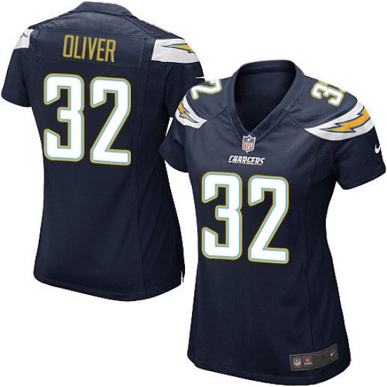 Women's Nike Los Angeles Chargers #32 Branden Oliver Game Navy Blue Team Color NFL Jersey - Ujersey