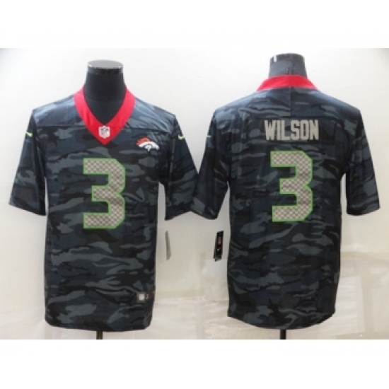 Men's Denver Broncos #3 Russell Wilson Camo Limited Stitched Jersey - Ujersey