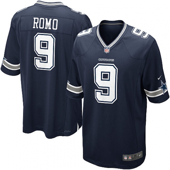 Men's Nike Dallas Cowboys #9 Tony Romo Game Navy Blue Team Color NFL Jersey - Ujersey