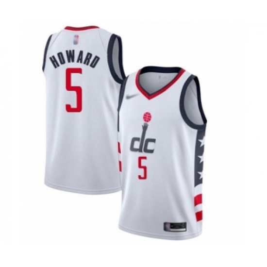 Men's Washington Wizards #5 Juwan Howard Swingman White Basketball Jersey - 2019  20 City Edition - Ujersey