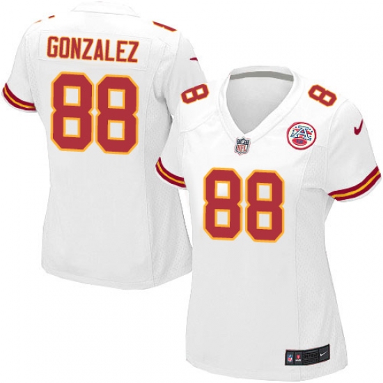 Women's Nike Kansas City Chiefs #88 Tony Gonzalez Game White NFL Jersey - Ujersey