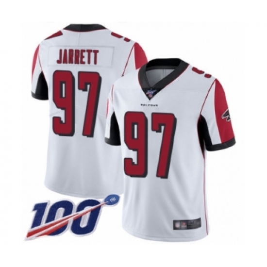 Men's Atlanta Falcons #97 Grady Jarrett White Vapor Untouchable Limited Player 100th Season Football Jersey - Ujersey