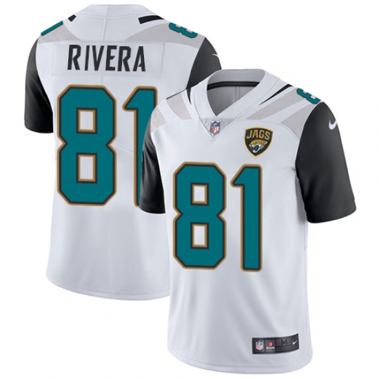 Men's Nike Jacksonville Jaguars #81 Mychal Rivera White Vapor Untouchable Limited Player NFL Jersey - Ujersey