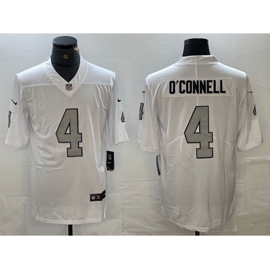 Men's Las Vegas Raiders #4 Aidan O'Connell White Vapor Untouchable Football Stitched Jersey - Ujersey