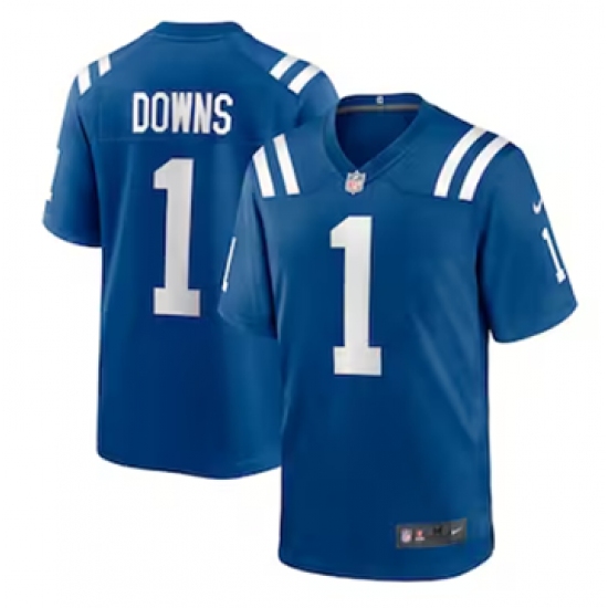 Men's Indianapolis Colts #1 Josh Downs Nike Royal Team Limited Jersey - Ujersey
