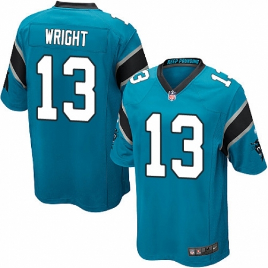 Men's Nike Carolina Panthers #13 Jarius Wright Game Blue Alternate NFL Jersey - Ujersey