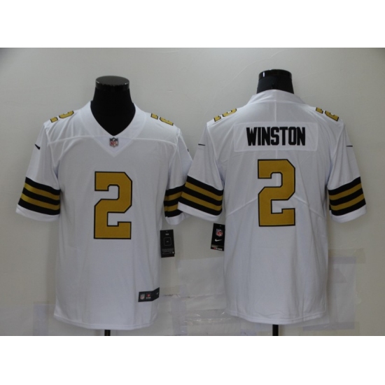 Men's New Orleans Saints #2 Jameis Winston White Limited Jersey - Ujersey