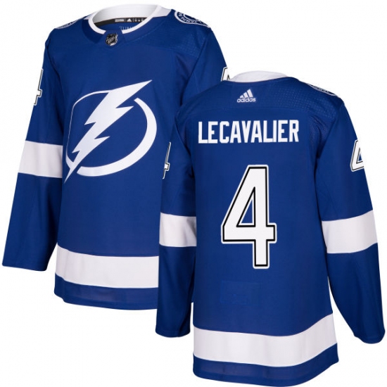 Men's Adidas Tampa Bay Lightning #4 Vincent Lecavalier Premier Royal Blue Home NHL Jersey - Ujersey