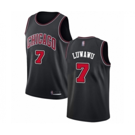 Men's Chicago Bulls #7 Timothe Luwawu Authentic Black Basketball Jersey Statement Edition - Ujersey