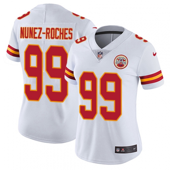 Women's Nike Kansas City Chiefs #99 Rakeem Nunez-Roches White Vapor Untouchable Elite Player NFL Jersey - Ujersey