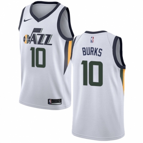 Women's Nike Utah Jazz #10 Alec Burks Swingman NBA Jersey - Association Edition - Ujersey