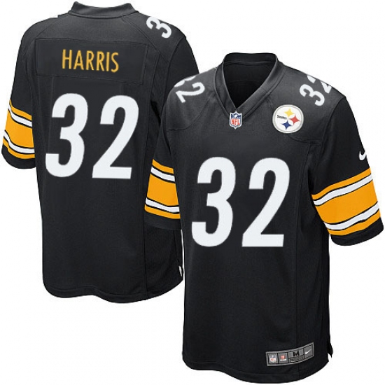 Men's Nike Pittsburgh Steelers #32 Franco Harris Game Black Team Color NFL Jersey - Ujersey