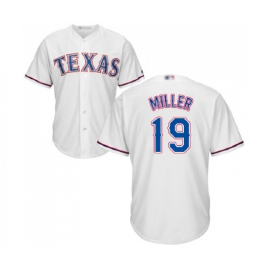 Youth Texas Rangers #19 Shelby Miller Replica White Home Cool Base Baseball Jersey - Ujersey