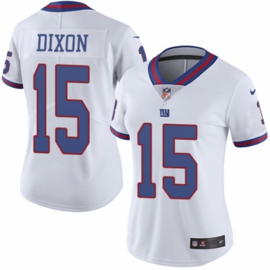 Women's Nike New York Giants #15 Riley Dixon Limited White Rush Vapor Untouchable NFL Jersey - Ujersey