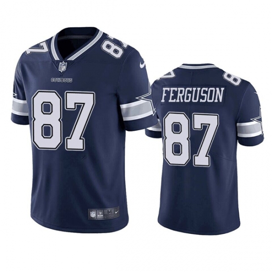 Men's Dallas Cowboys #87 Jake Ferguson Navy Vapor Untouchable Limited Football Stitched Jersey - Ujersey
