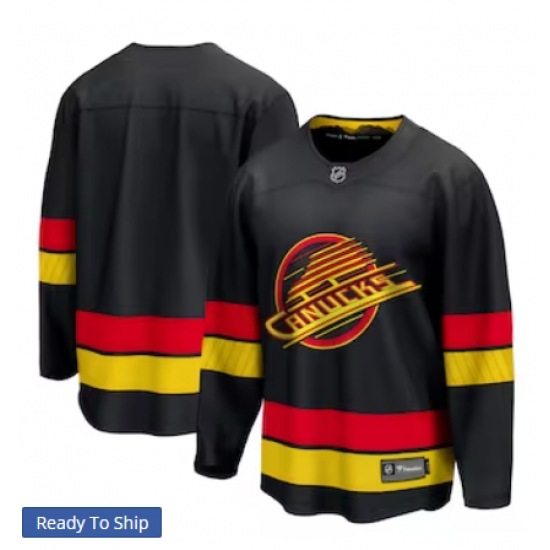 Men's Vancouver Canucks Blank Fanatics Branded Black Alternate 2022-23 Premier Breakaway Jersey