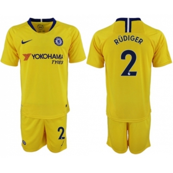 Chelsea #2 Rudiger Away Soccer Club Jersey
