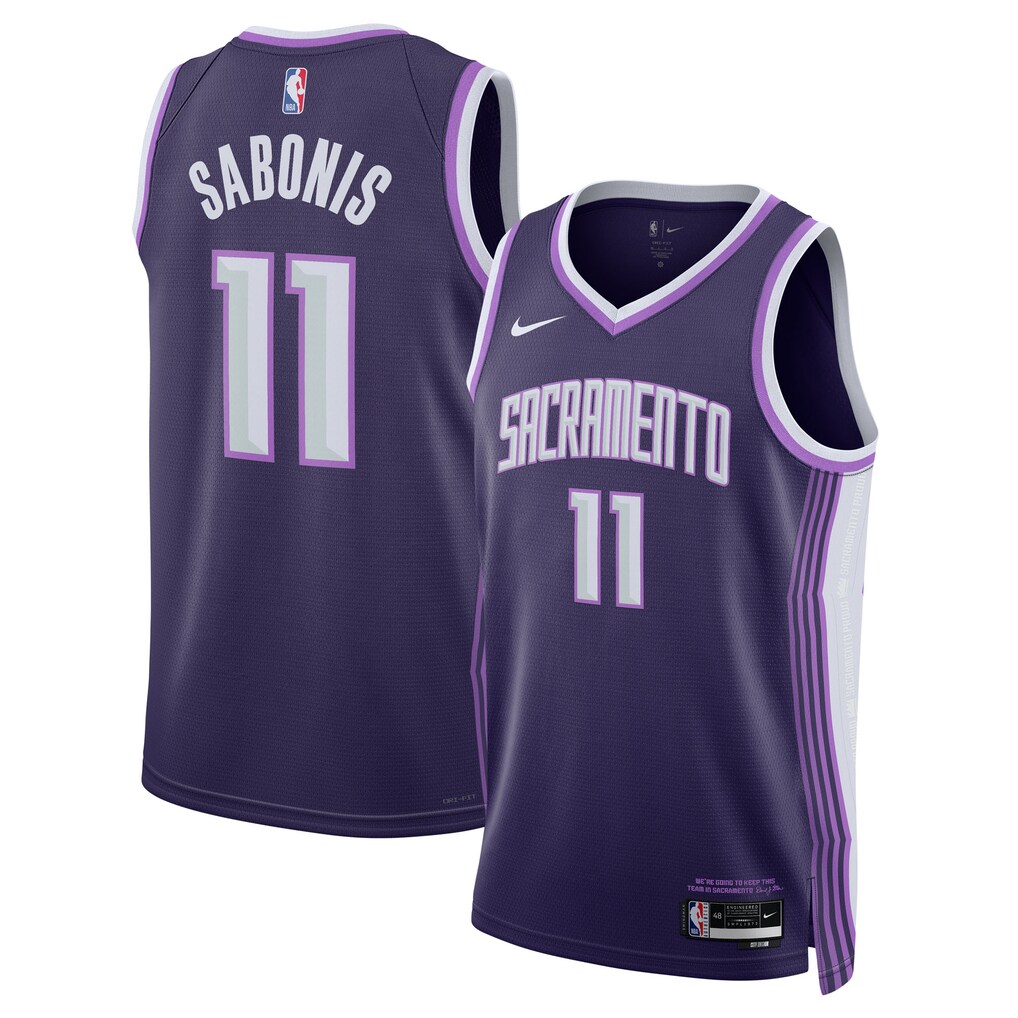 Unisex Sacramento Kings Domantas Sabonis Nike Purple 2025/26 Swingman Jersey - City Edition - SUjersey01
