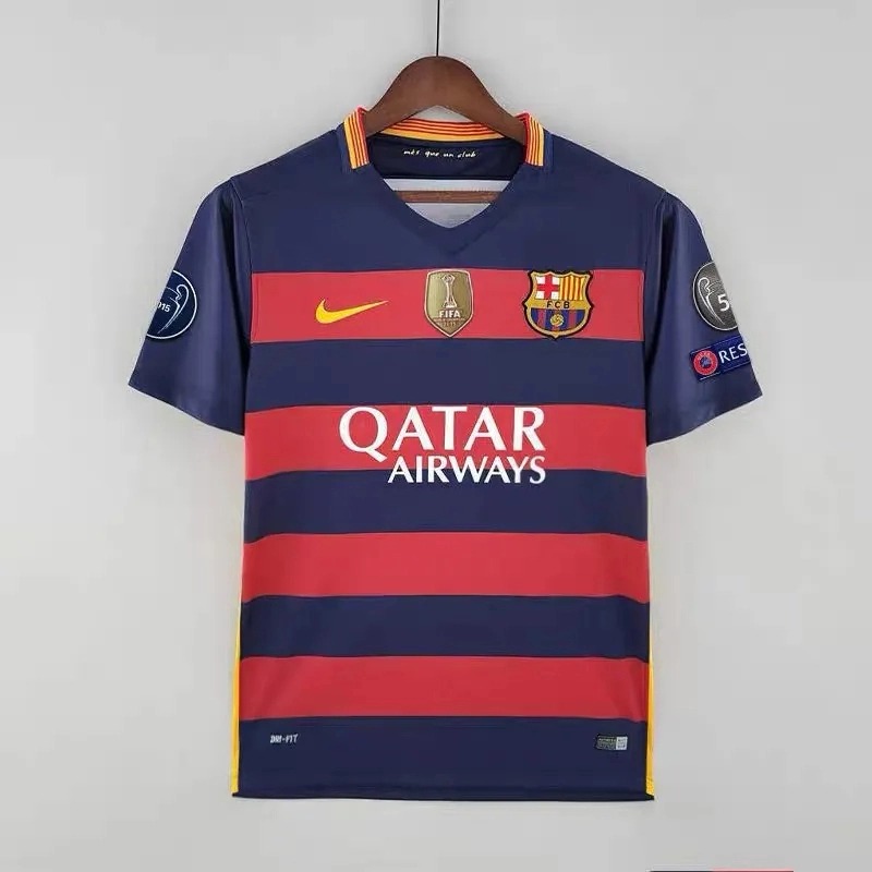 Barcelona Retro Jersey Home Soccer Shirt 2015-16 - Ujersey NHL