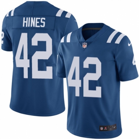 Youth Nike Indianapolis Colts #42 Nyheim Hines Royal Blue Team Color Vapor Untouchable Limited Player NFL Jersey - Ujersey