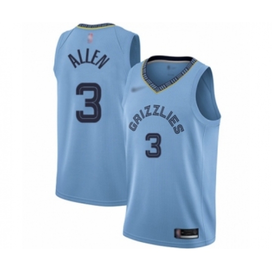 Men's Memphis Grizzlies #3 Grayson Allen Authentic Blue Finished Basketball Jersey Statement Edition - Ujersey