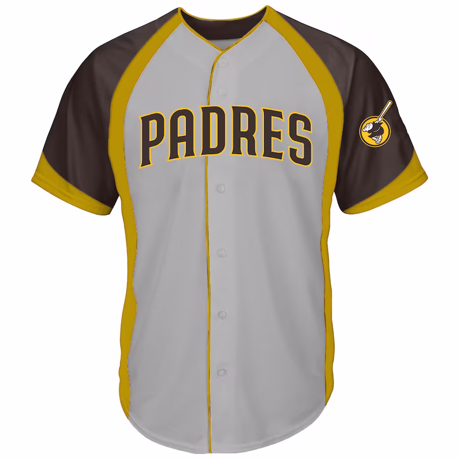 Men's San Diego Padres  Profile Gray Big & Tall Colorblock Team Fashion Jersey - Ujersey NHL