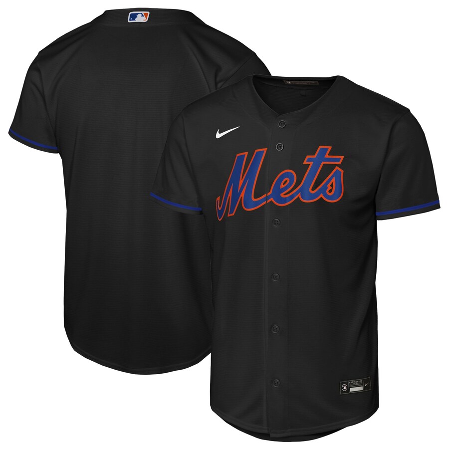 Youth New York Mets Nike Black Alternate Replica 2.0 Jersey - Ujersey NHL