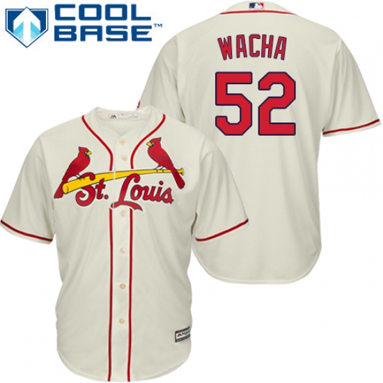 Women's Majestic St. Louis Cardinals #52 Michael Wacha Replica Cream Alternate MLB Jersey - Ujersey
