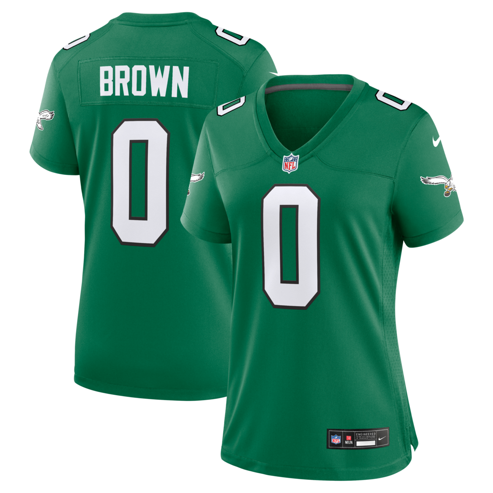 Women's Philadelphia Eagles Marquise Brown Nike Kelly Green Alternate Game Jersey - U-jersey