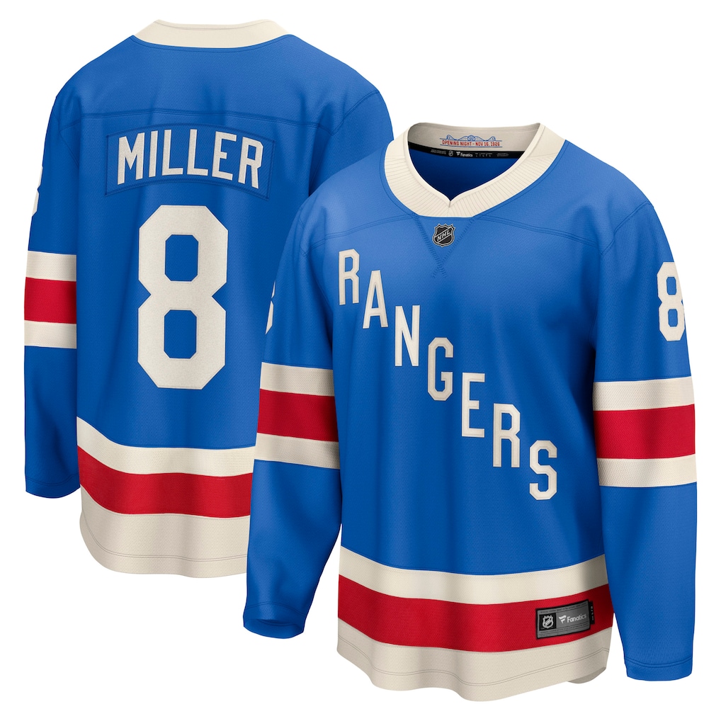 Men's New York Rangers J.T. Miller Fanatics Blue Centennial Breakaway Jersey - ujerseystore