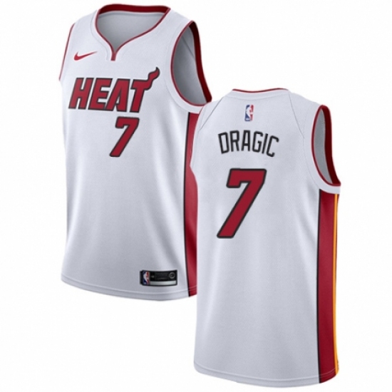 Men's Nike Miami Heat #7 Goran Dragic Swingman NBA Jersey - Association Edition - Ujersey