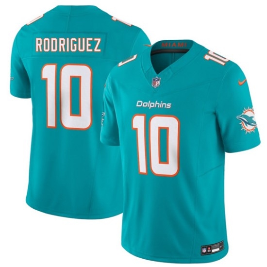 Men's Miami Dolphins #10 Jacob Rodriguez Aqua 2026 Draft F.U.S.E. Vapor Limited Football Stitched Jersey - Ujersey
