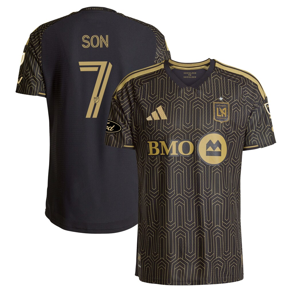 Men's LAFC Son Heung-Min adidas Black 2026 Primary Kit On-Field Authentic Patch Jersey - Ujersey