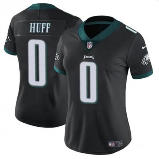 Women's Philadelphia Eagles #0 Bryce Huff Black Vapor Untouchable Limited Football Stitched Jersey(Run Small) - Ujersey