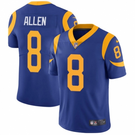 Youth Nike Los Angeles Rams #8 Brandon Allen Royal Blue Alternate Vapor Untouchable Limited Player NFL Jersey - Ujersey