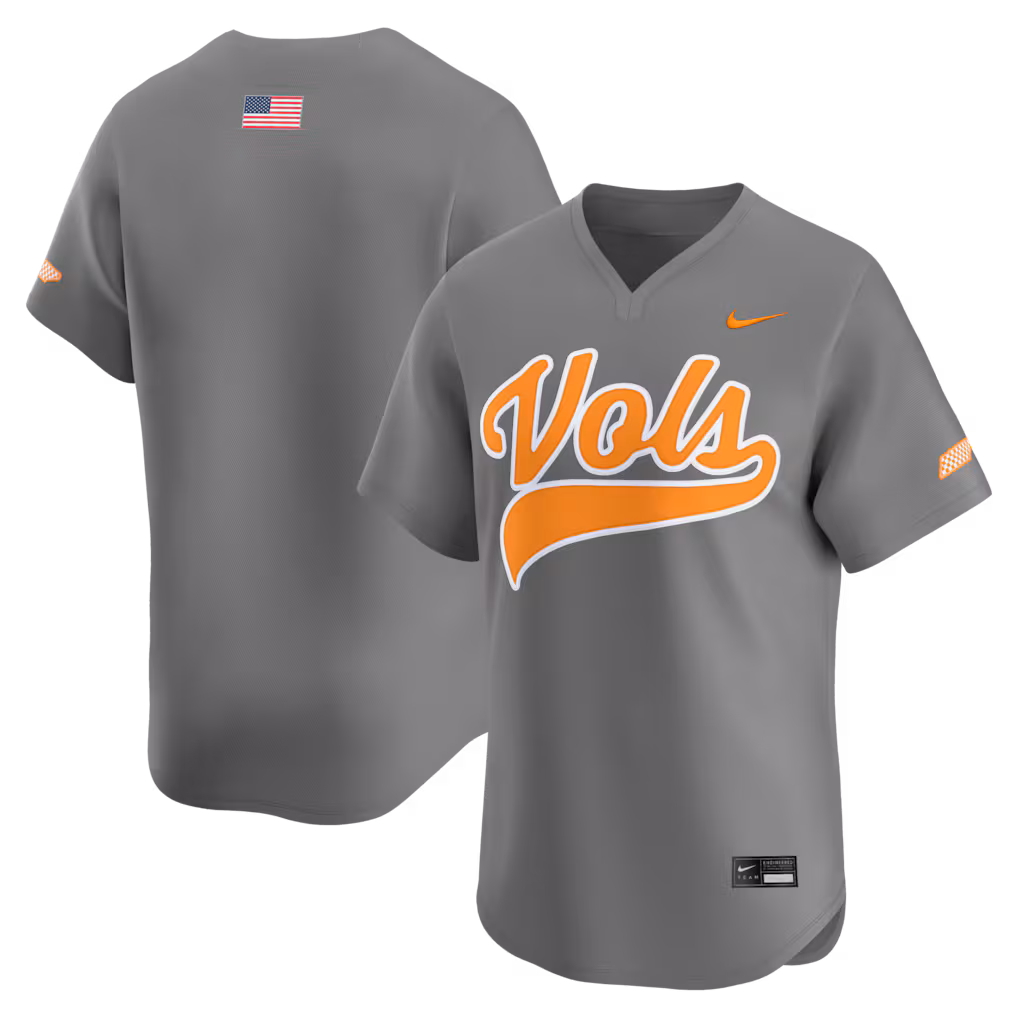 Men's Nike Gray Tennessee Volunteers Alternate Limited Baseball Jersey