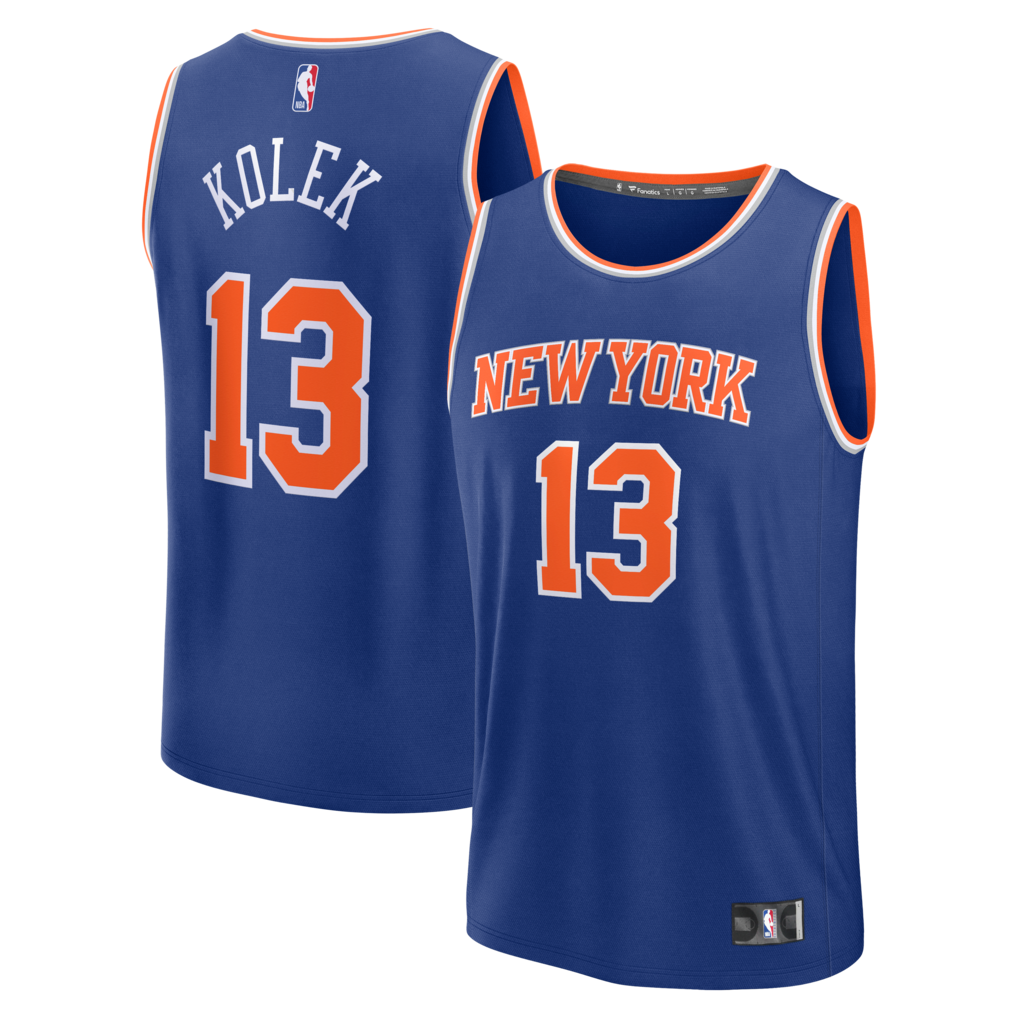 Men's New York Knicks Tyler Kolek Fanatics Blue Fast Break Replica Jersey - Icon Edition - Ujersey Shop