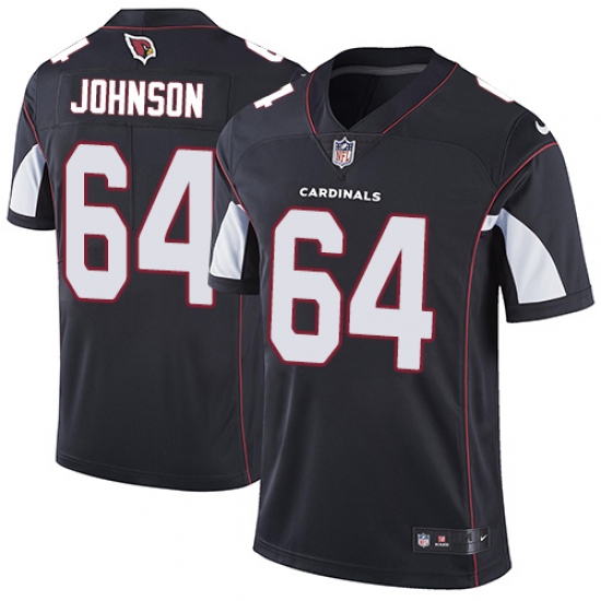 Youth Nike Arizona Cardinals #64 Dorian Johnson Black Alternate Vapor Untouchable Limited Player NFL Jersey - Ujersey