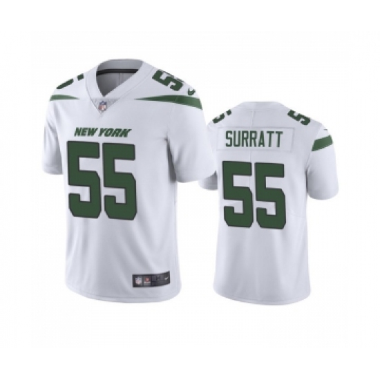 Men's New York Jets #55 Chazz Surratt White Vapor Untouchable Limited Stitched Jersey - Ujersey