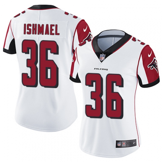 Women's Nike Atlanta Falcons #36 Kemal Ishmael White Vapor Untouchable Limited Player NFL Jersey - Ujersey