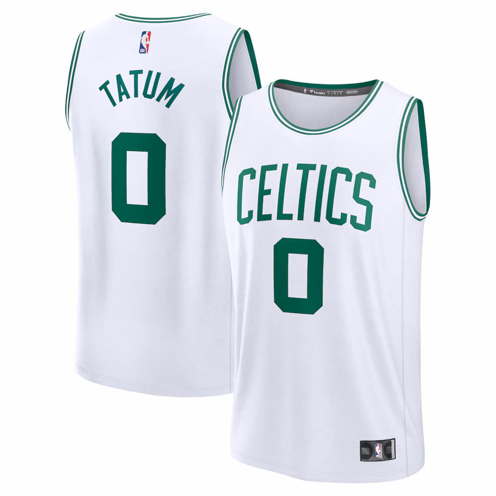 Youth Boston Celtics Jayson Tatum Fanatics White Fast Break Replica Jersey - Association Edition - Ujersey Shop